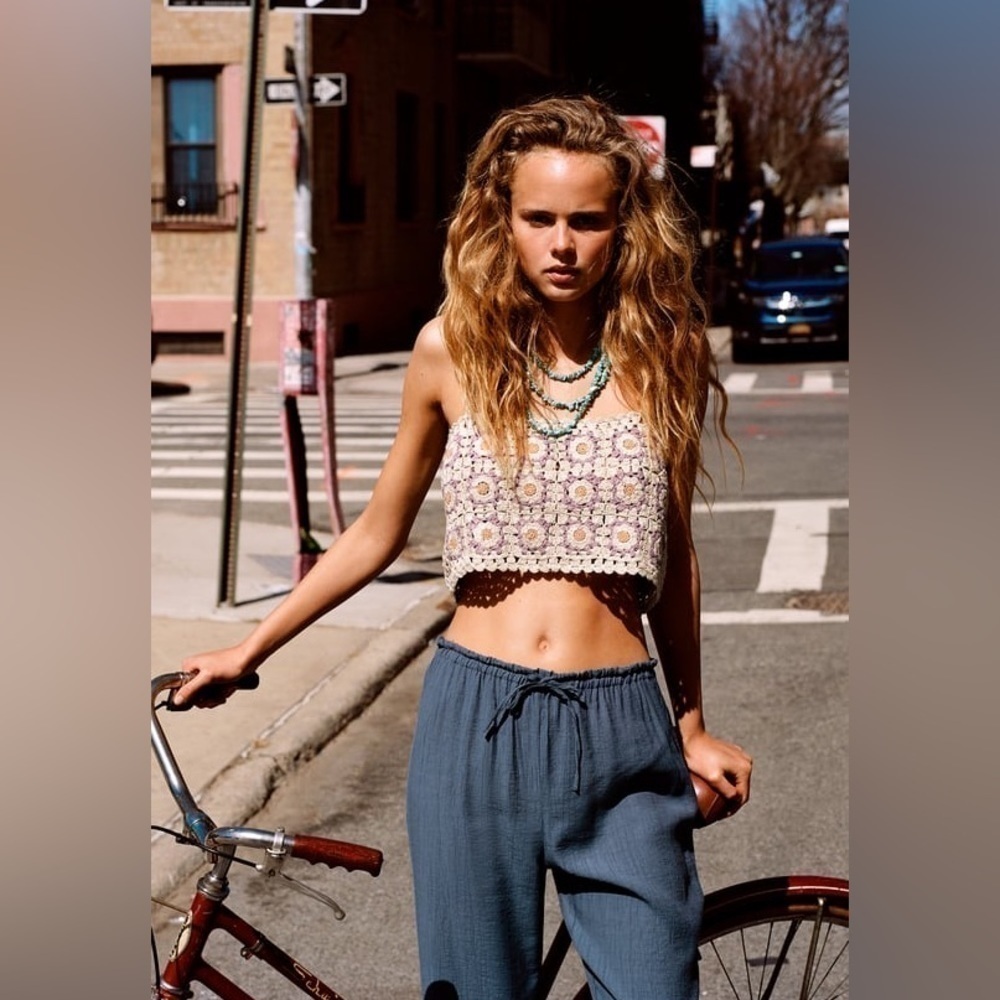 Zara Crochet Daisy Top XS/S - Picture 4 of 11